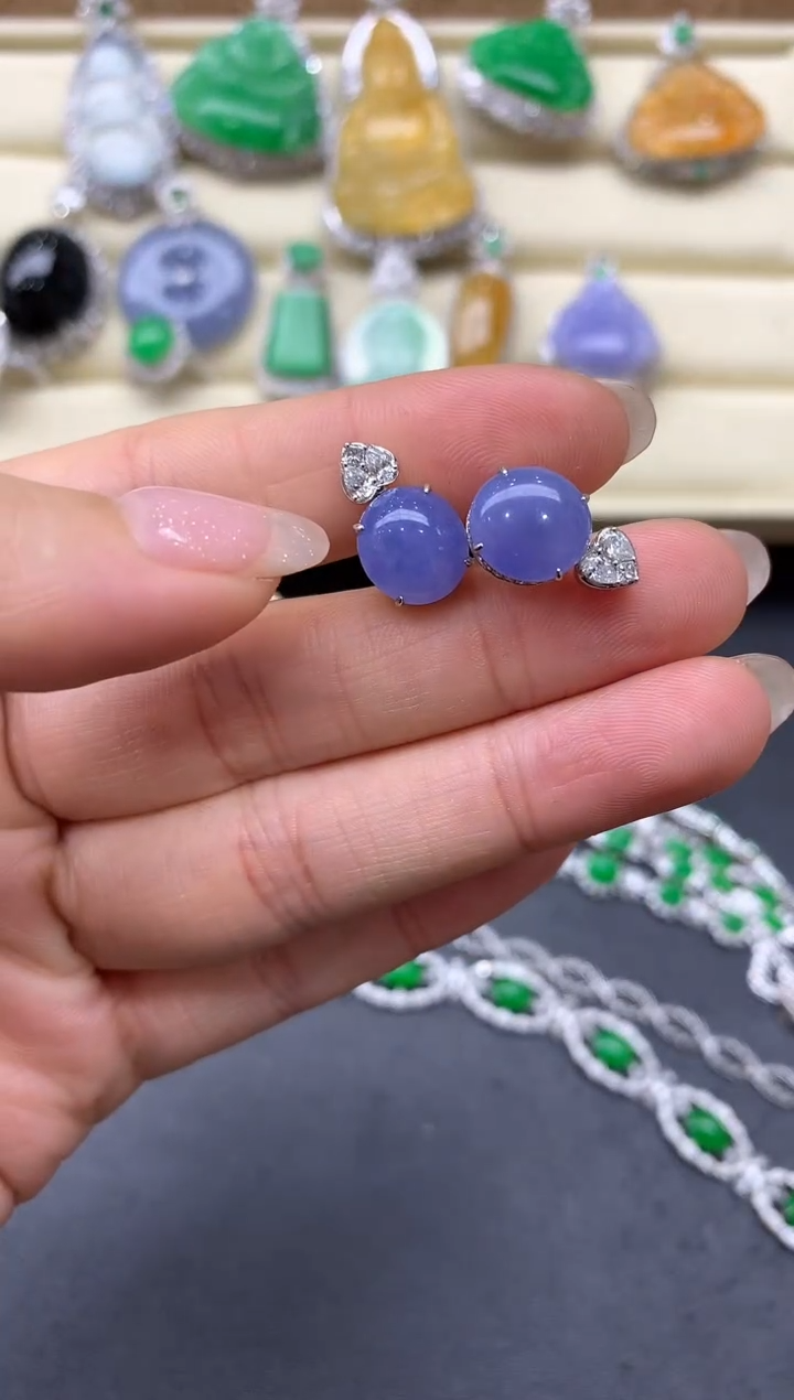 【闪购商品】翡翠耳饰18K金镶嵌626-中国好珍宝