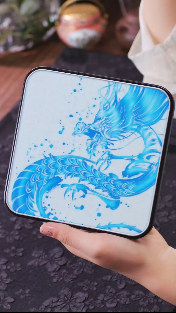 壹藏贰宝应龙图案大垫子一片