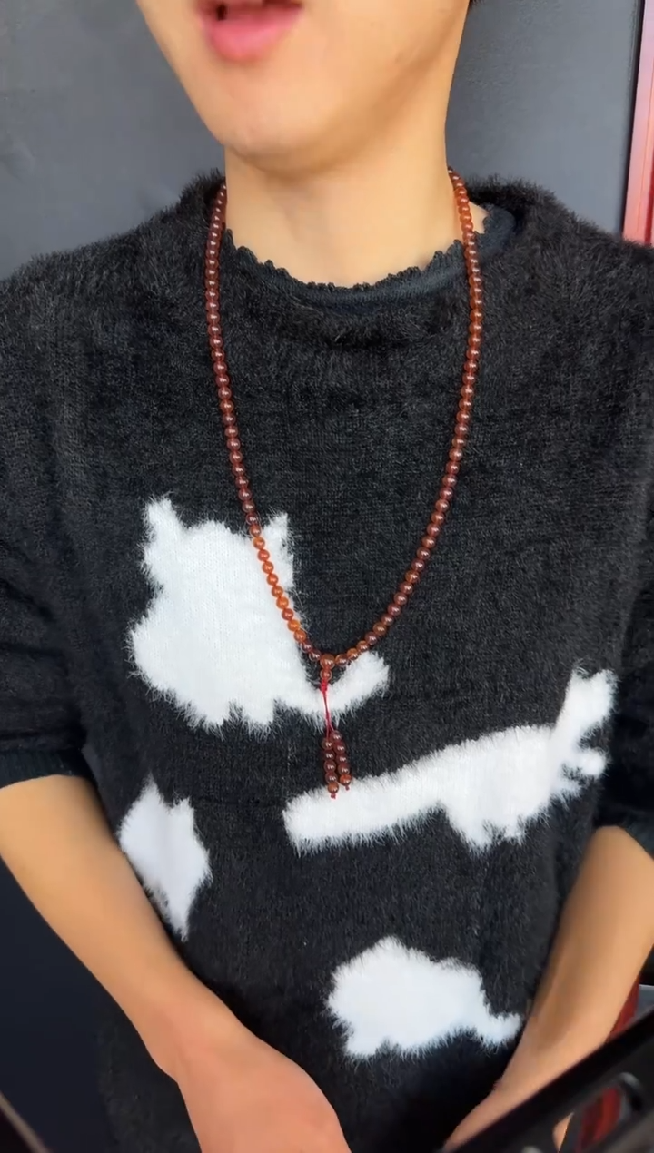 琥珀颈饰未镶嵌#12缅甸琥珀紫罗兰108.6mm