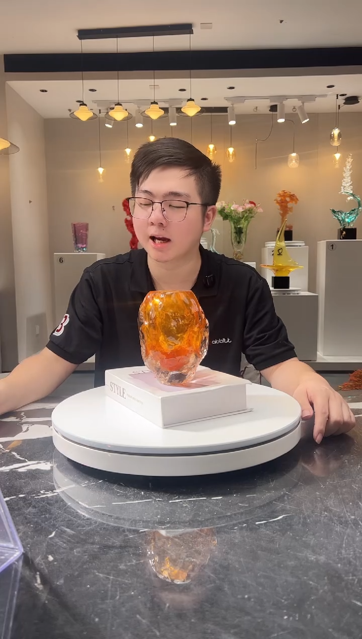 摆件巴比特美学-金色石头纹香薰瓶