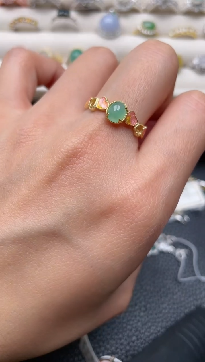 【闪购商品】翡翠戒指银S925镶嵌1111111111  22