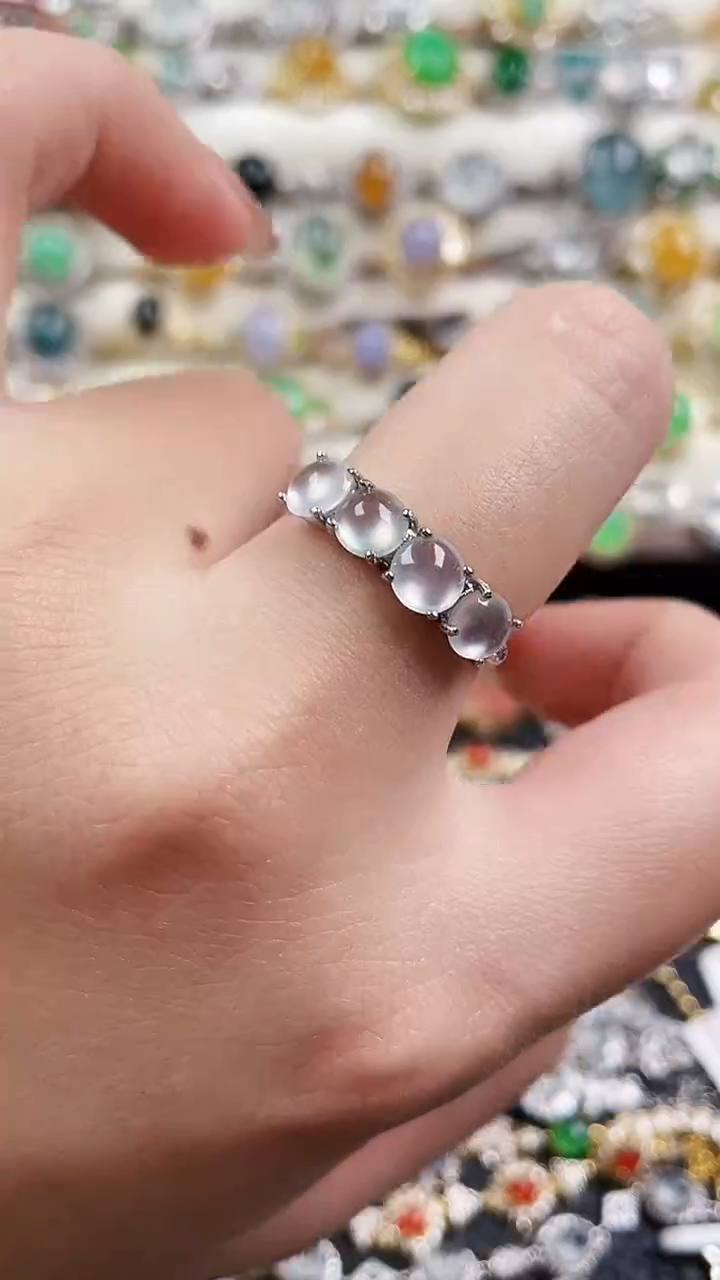 银S925镶嵌戒指翡翠110