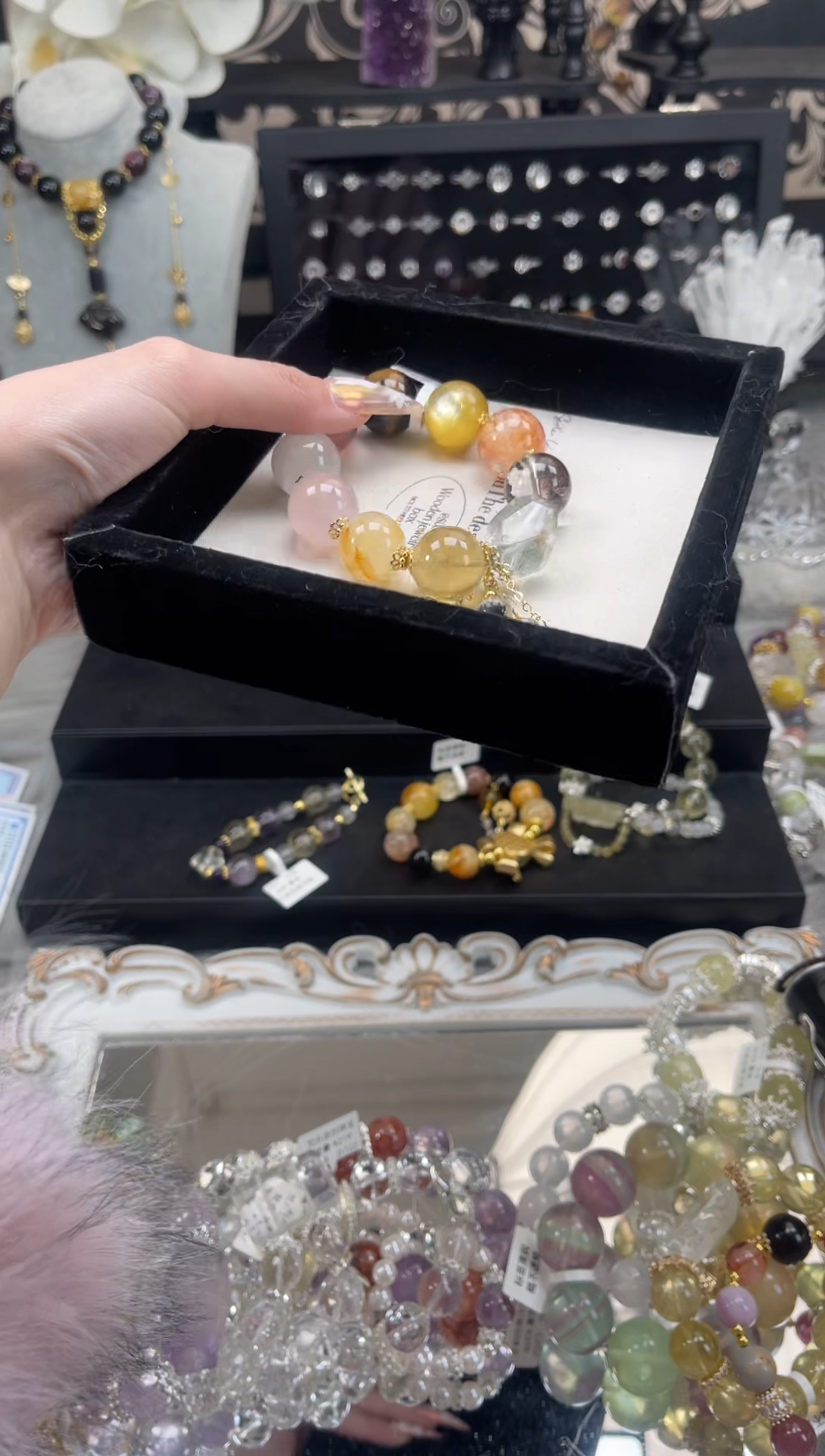 【闪购商品】烟晶手链银S925镶嵌天然水晶 多样性发货