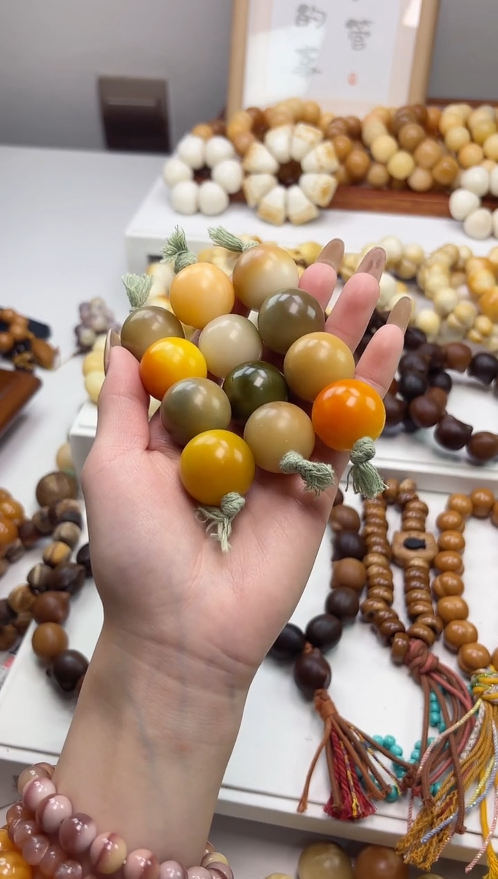 手串菩提根/象牙果干磨苹果23mm棒棒糖瑕疵不补随机