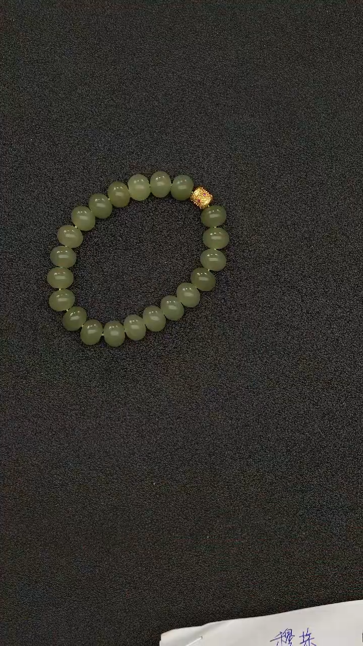 未镶嵌手串和田玉MZY008和田玉晴水算盘珠单圈手串