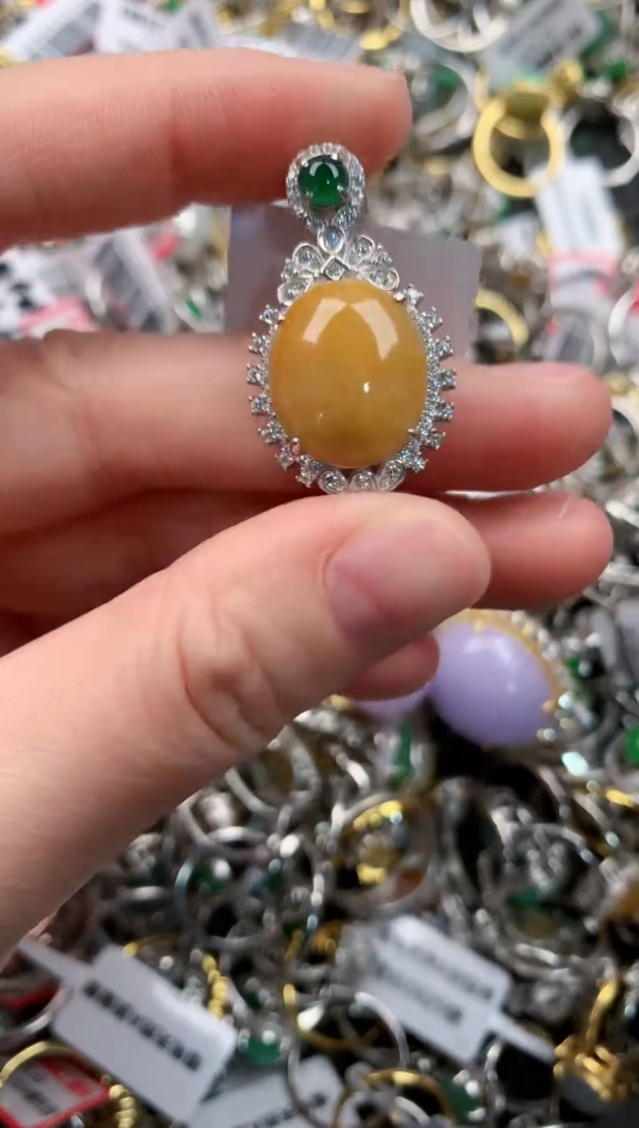 银S925镶嵌戒指翡翠333    8