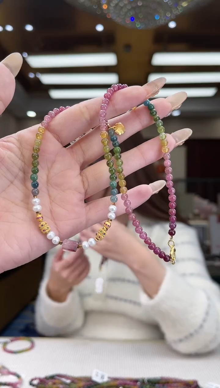 【闪购商品】碧玺/未镶嵌碧玺项链多样性发货42