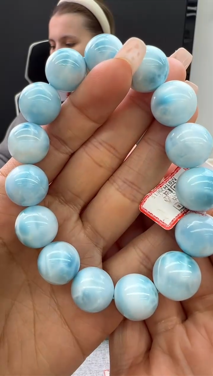 【闪购商品】针钠钙石（海纹石）手链未镶嵌23秒拍号