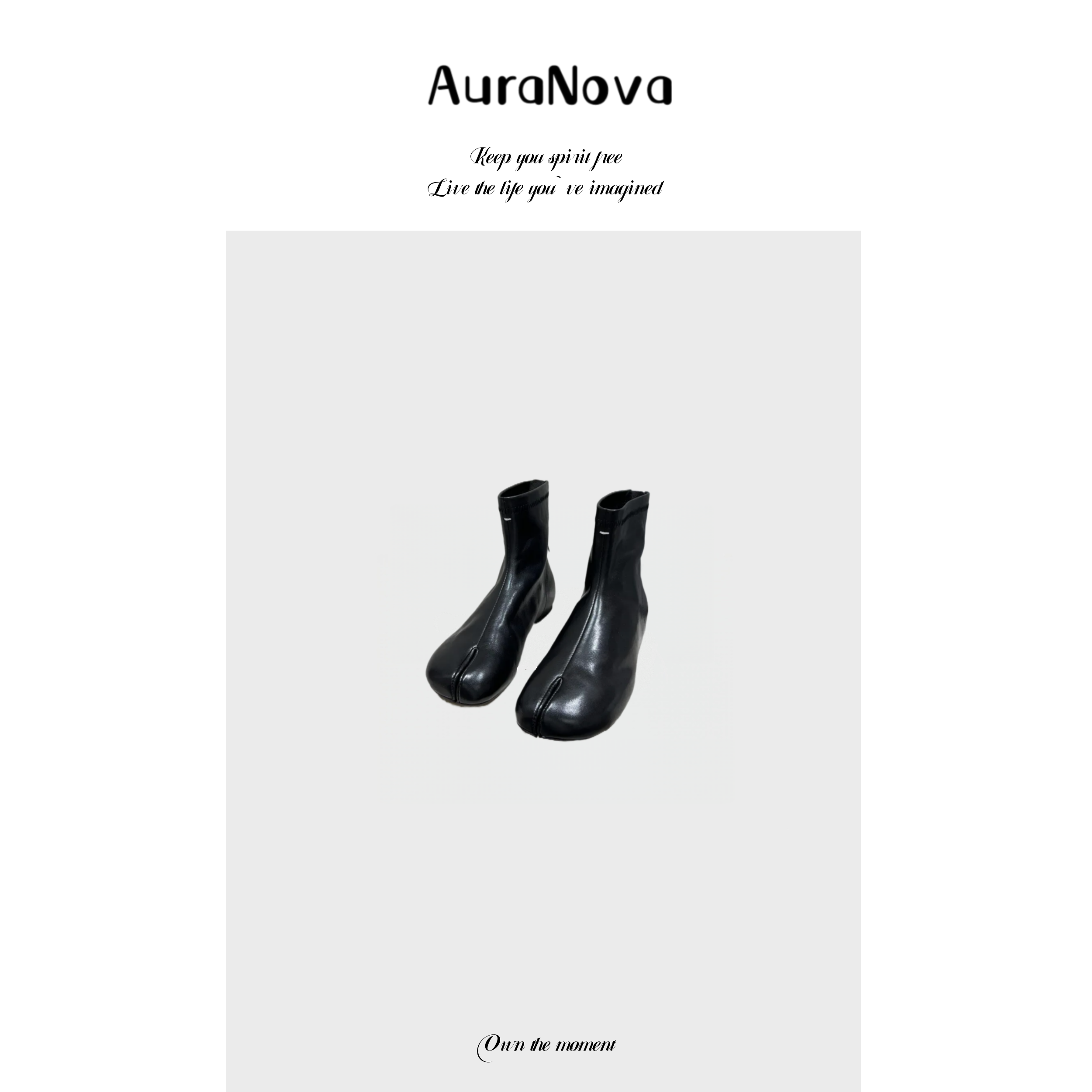 AuraNova 25秋季分趾鞋 平底马蹄女靴