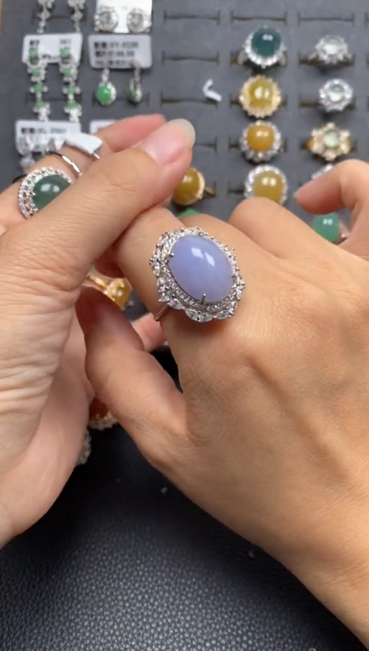 【闪购商品】翡翠戒指银S925镶嵌111111