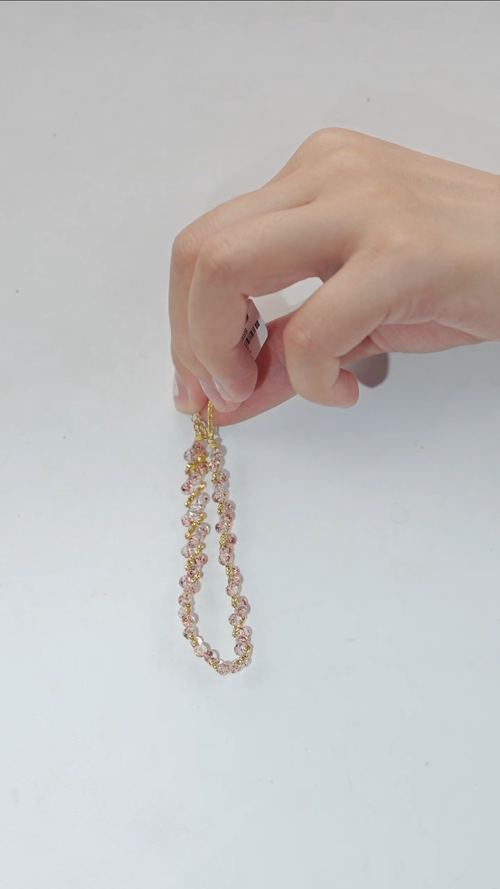 水晶手链18K金镶嵌手链