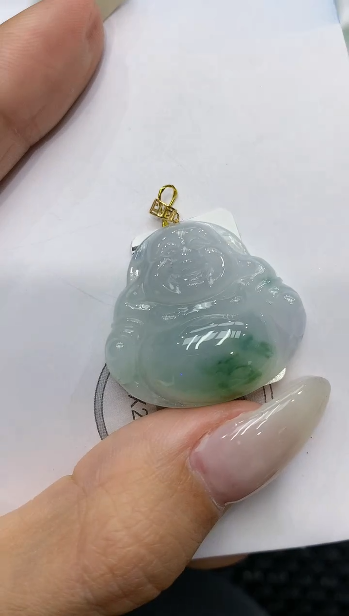 颈饰18K金镶嵌翡翠111111111111