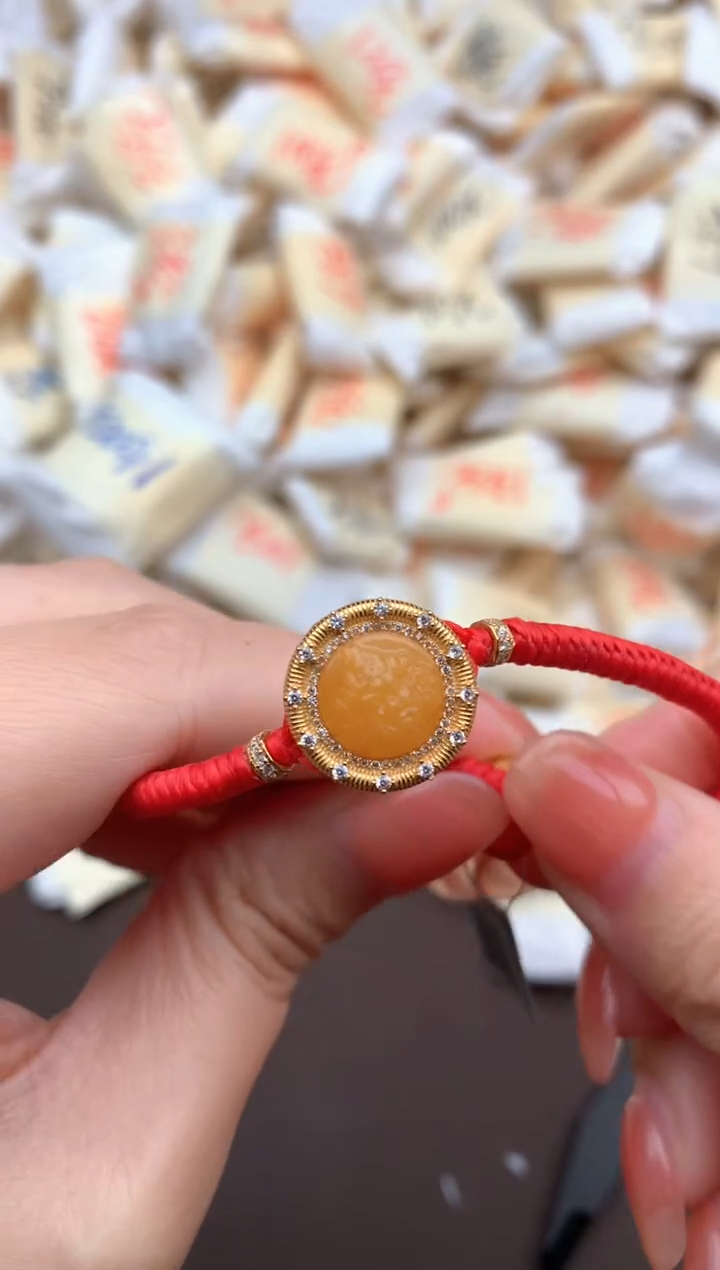 【闪购商品】蜜蜡手链银S925镶嵌17、18、19圈需备注