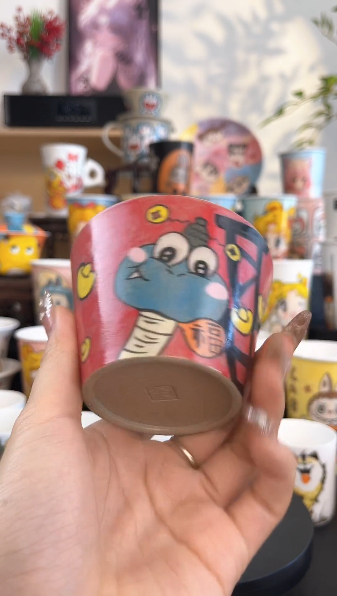 【闪购商品】摆件手工手绘陶瓷小杯杯