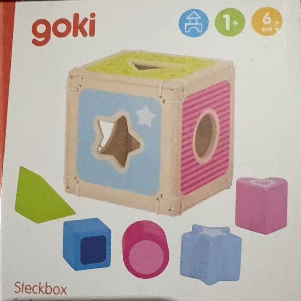 德国goki六面盒子幼儿手脑训练几何形状配对玩具