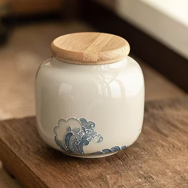 新中式家用陶瓷密封茶叶罐通用多样性发货以直播间为主