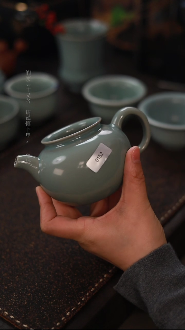 【闪购商品】杯0152微瑕张公巷天青仿古公道壶