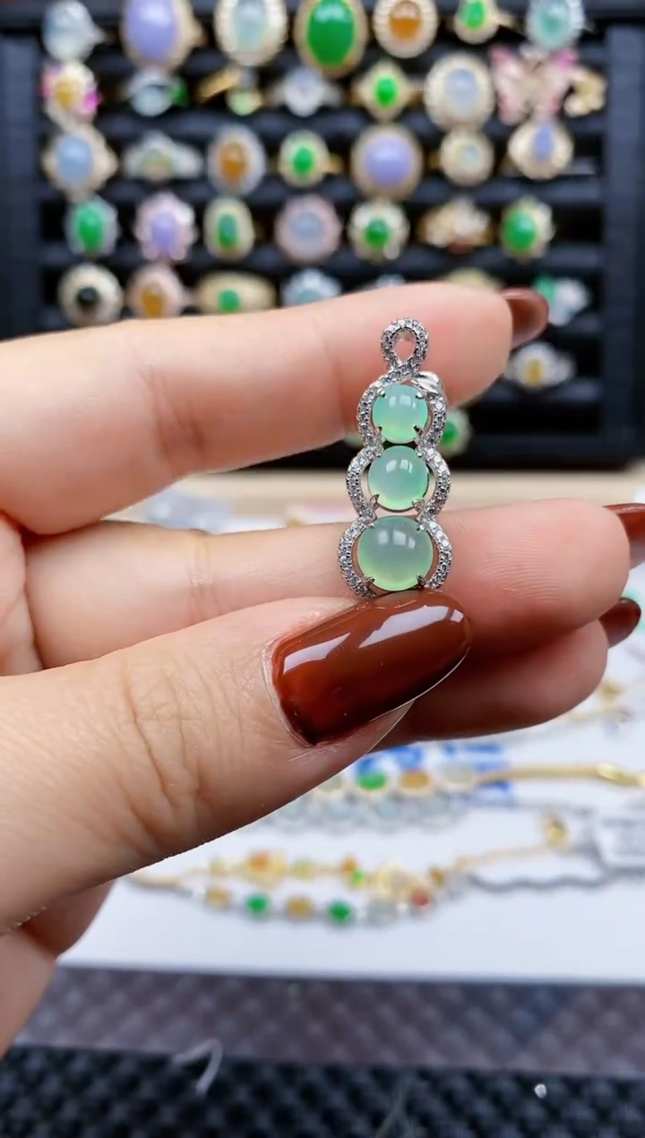 银S925镶嵌戒指翡翠316