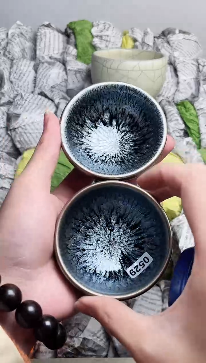【闪购商品】茶盏529百花对杯高端茶器
