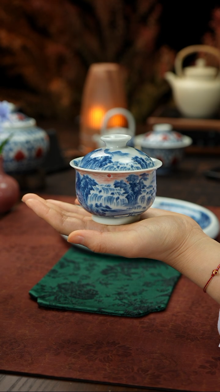 景琳藏旭日东升盖碗买买买买买买买