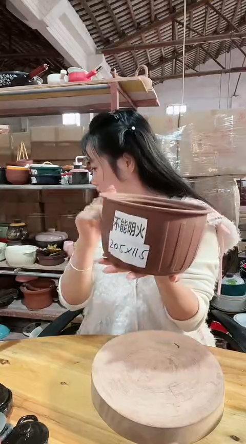 陶5379瑕疵紫砂猪油罐不圆打磨不可明火