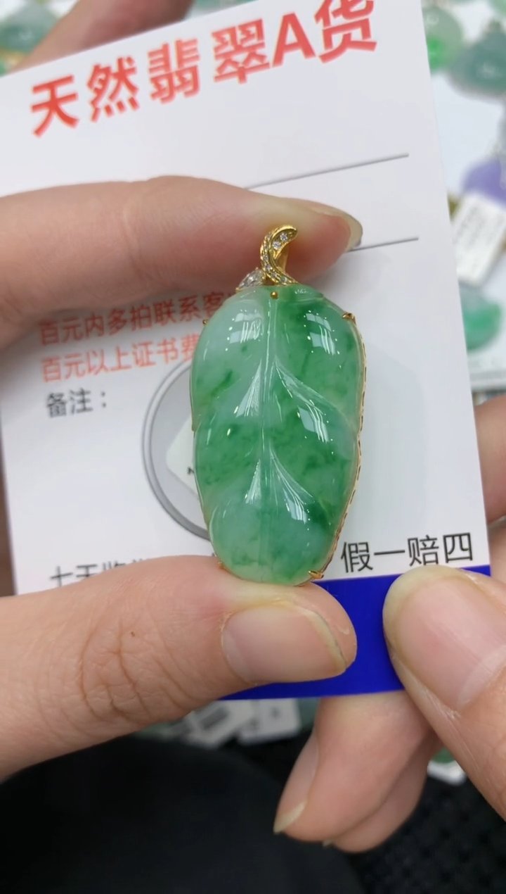 【闪购商品】翡翠颈饰18K金镶嵌111111111