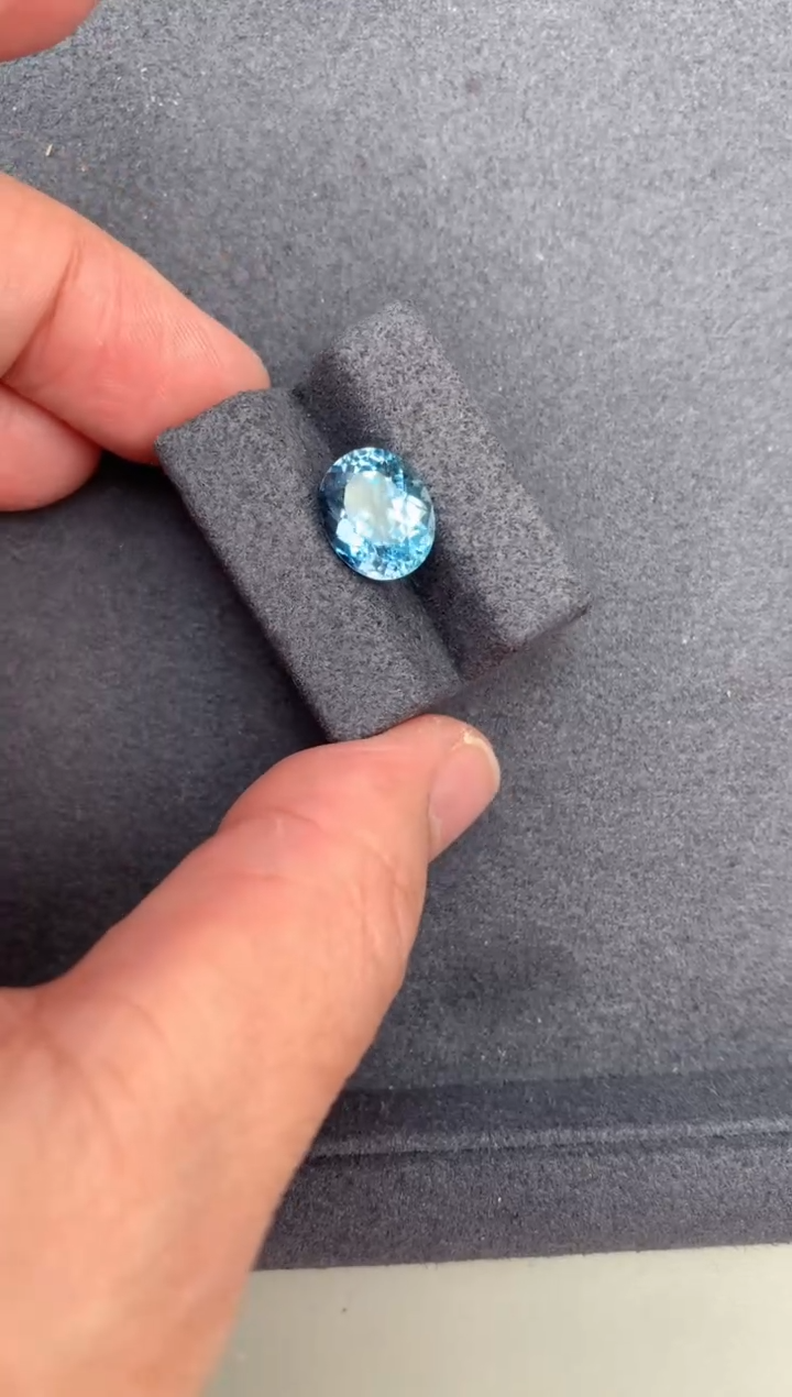 【闪购商品】海蓝宝石裸石未镶嵌3.4ct海蓝宝