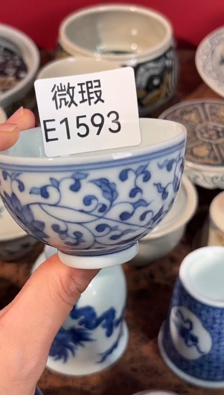 瓷片景德镇手工手绘微瑕E1593