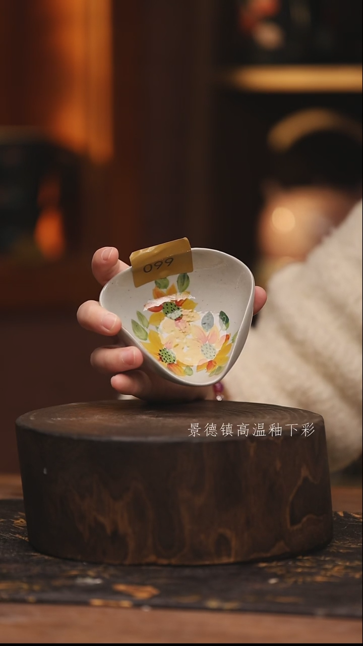 陶瓷景德镇高温釉下手绘陶瓷@L099@