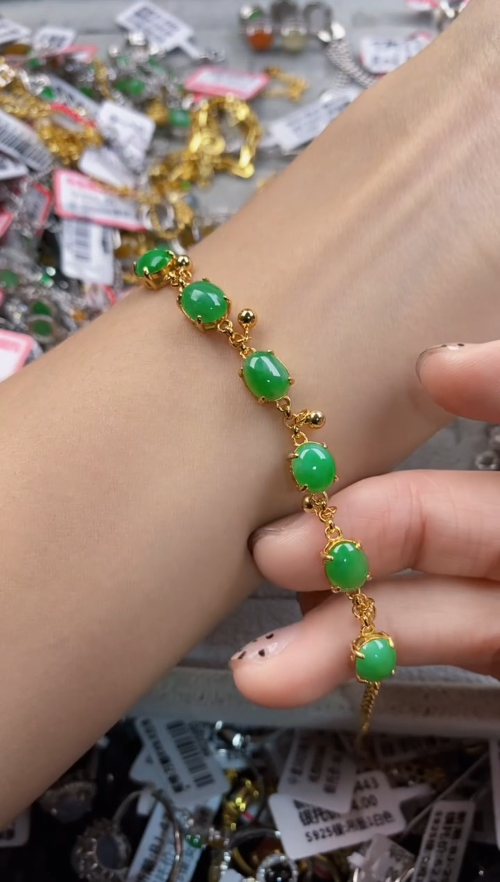 翡翠戒指银S925镶嵌999-----7