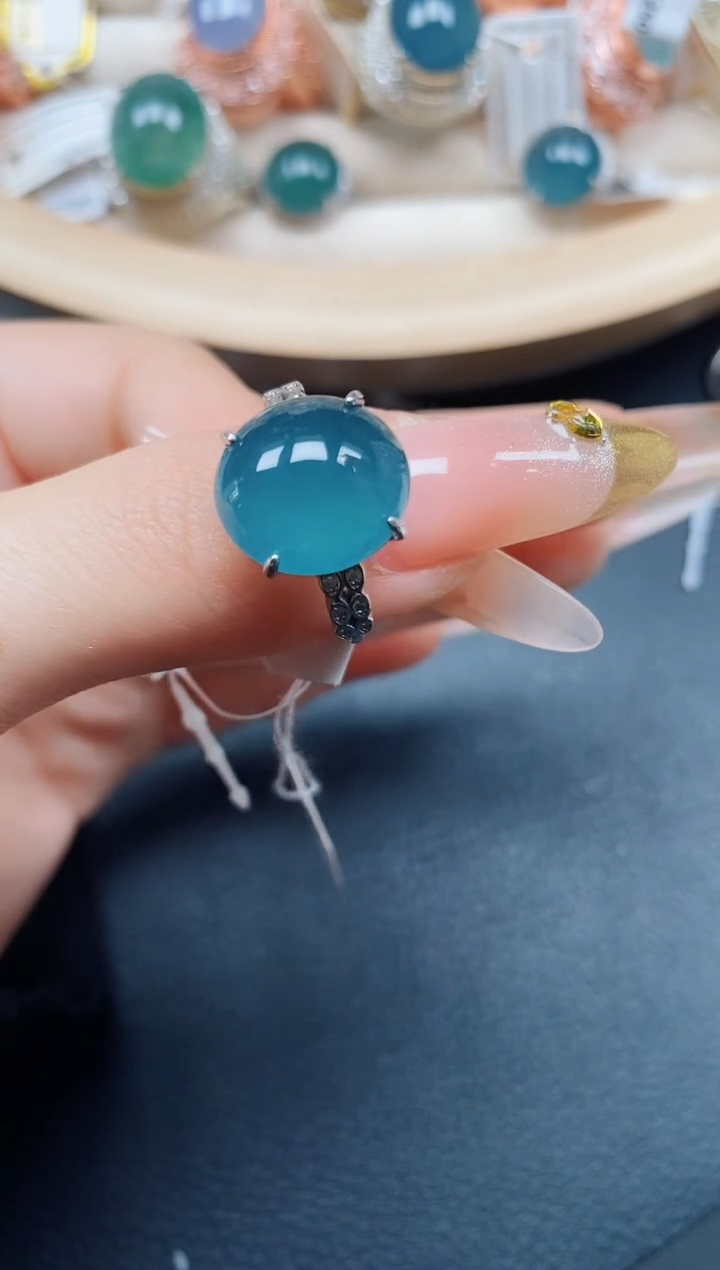 【闪购商品】翡翠戒指银S925镶嵌翡翠