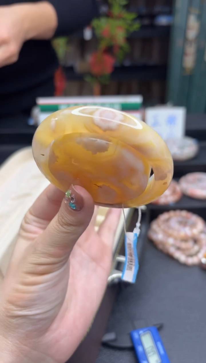 【闪购商品】石英质玉手镯未镶嵌762（54圈赠送镯心）