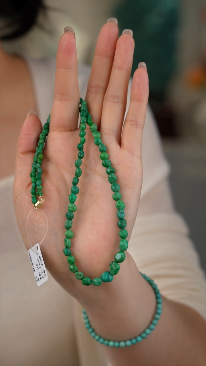 【闪购商品】绿松石项链18K金镶嵌1