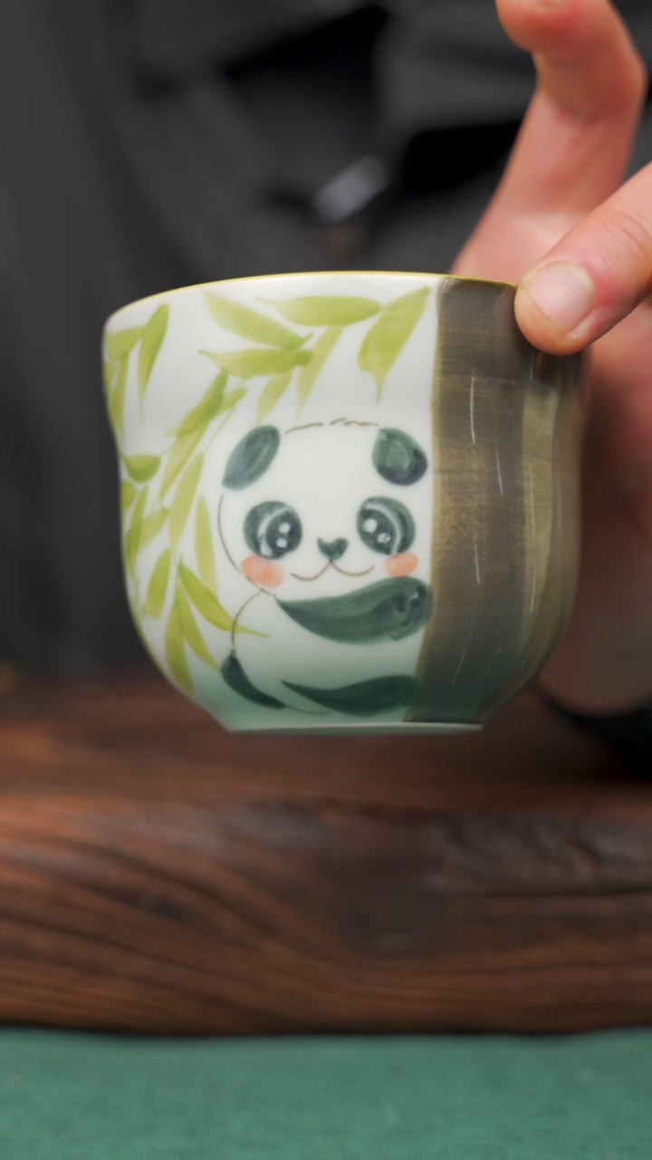 【闪购商品】瓷片56寻一缕瓷香杯釉下手工手绘瓷器