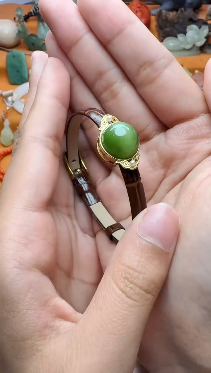 【闪购商品】和田玉银S925镶嵌手牌手牌03