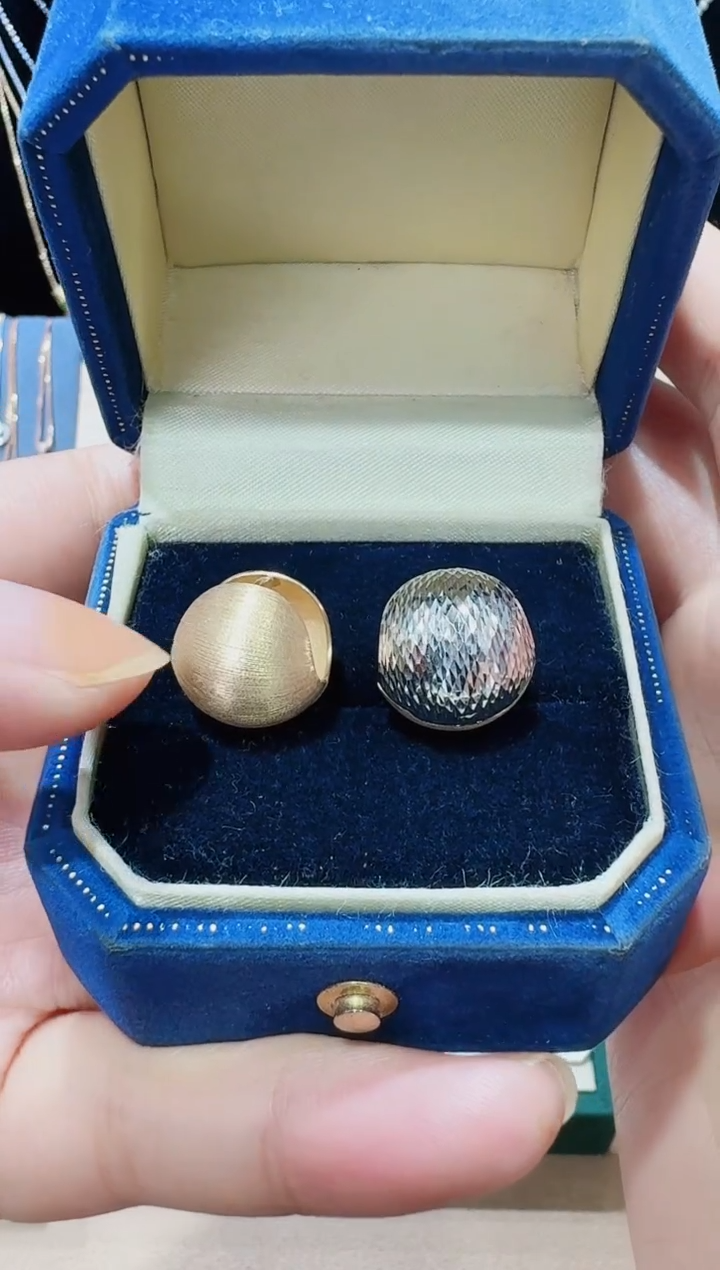 【闪购商品】18K金耳饰双面耳扣大