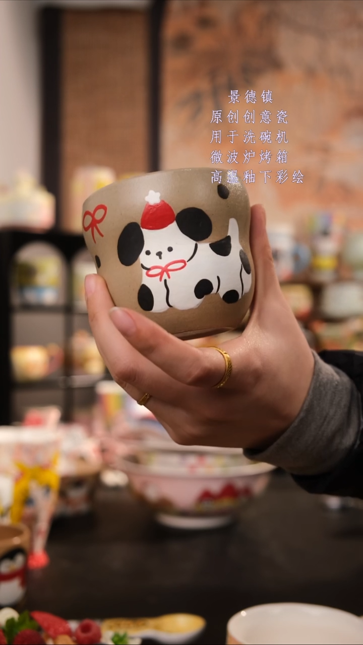 摆件陶旺的可以陶瓷手工手绘创意设计款陶瓷