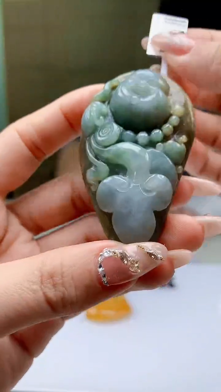 【闪购商品】定制翡翠未镶嵌4688ty-毛货挂件115