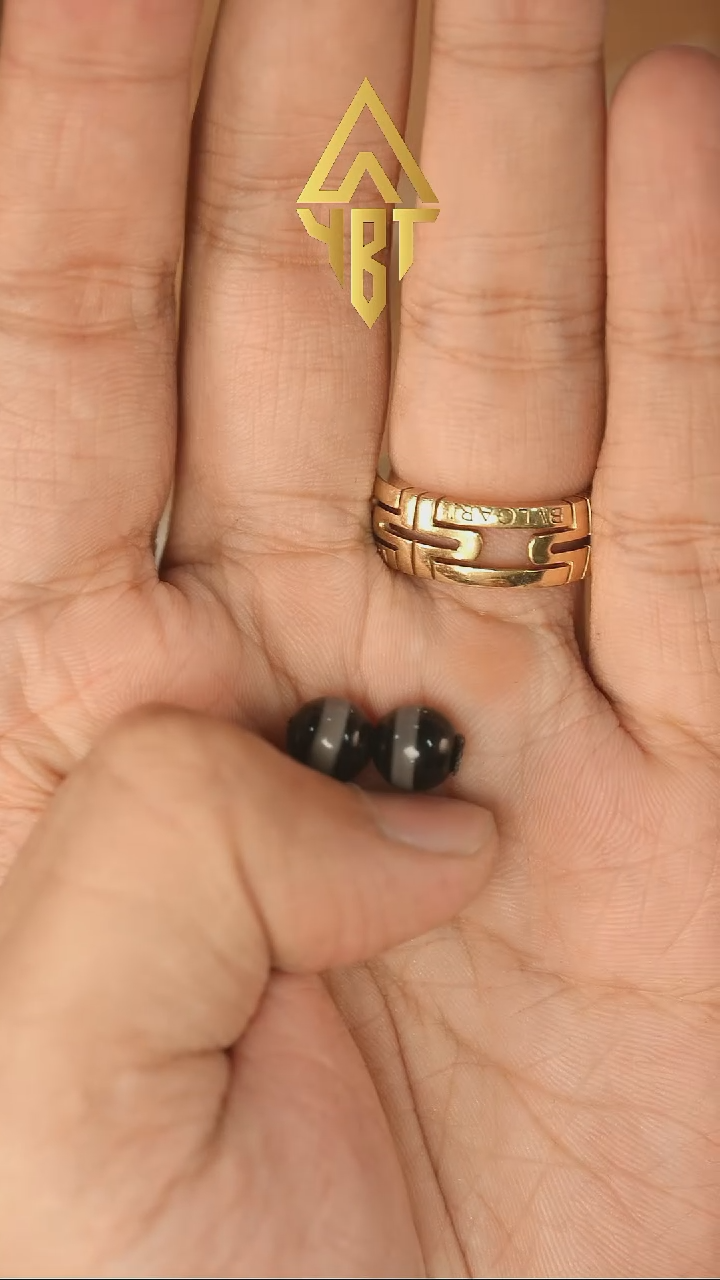 未镶嵌配饰玛瑙/玉髓江****于一线对珠-直径8