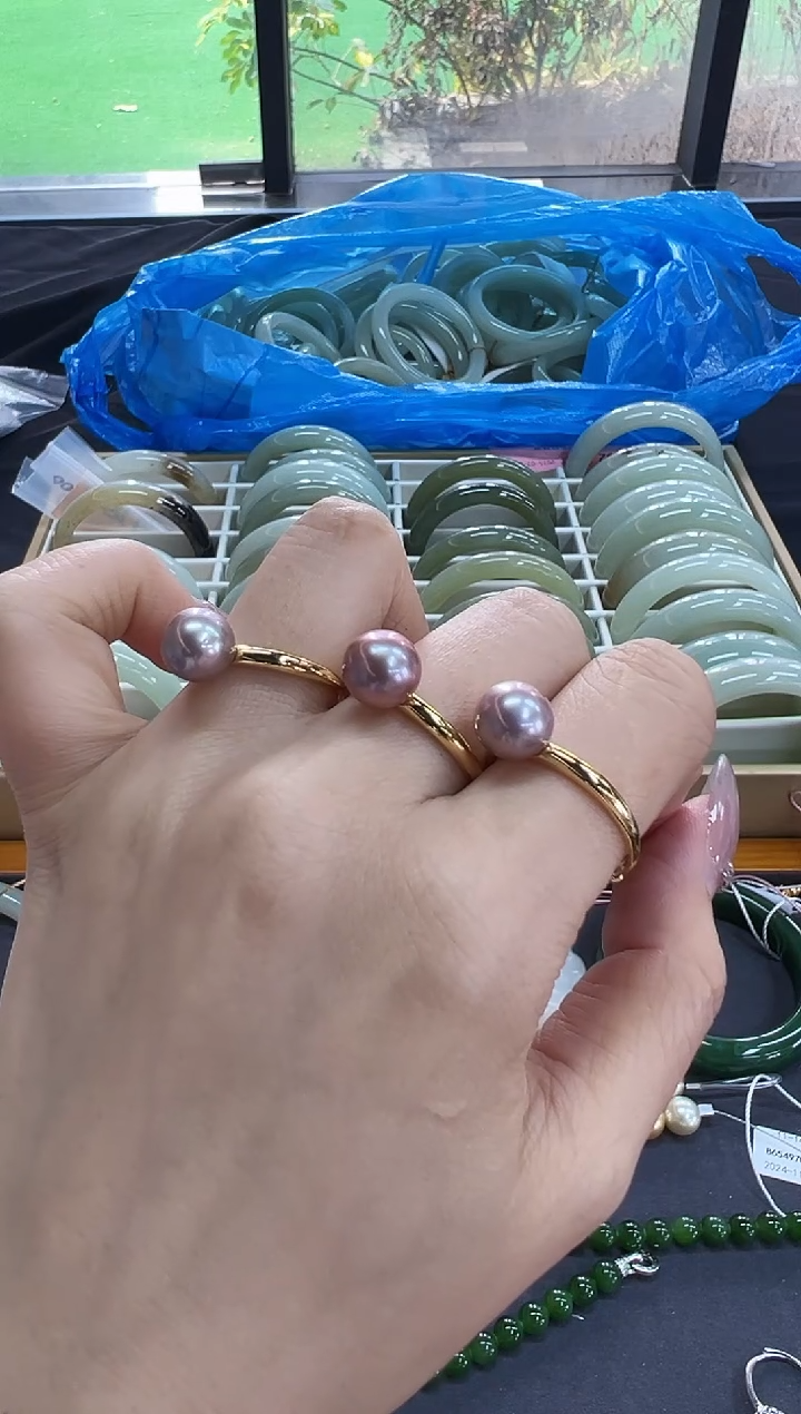 【闪购商品】淡水珍珠戒指银S925镶嵌v0234