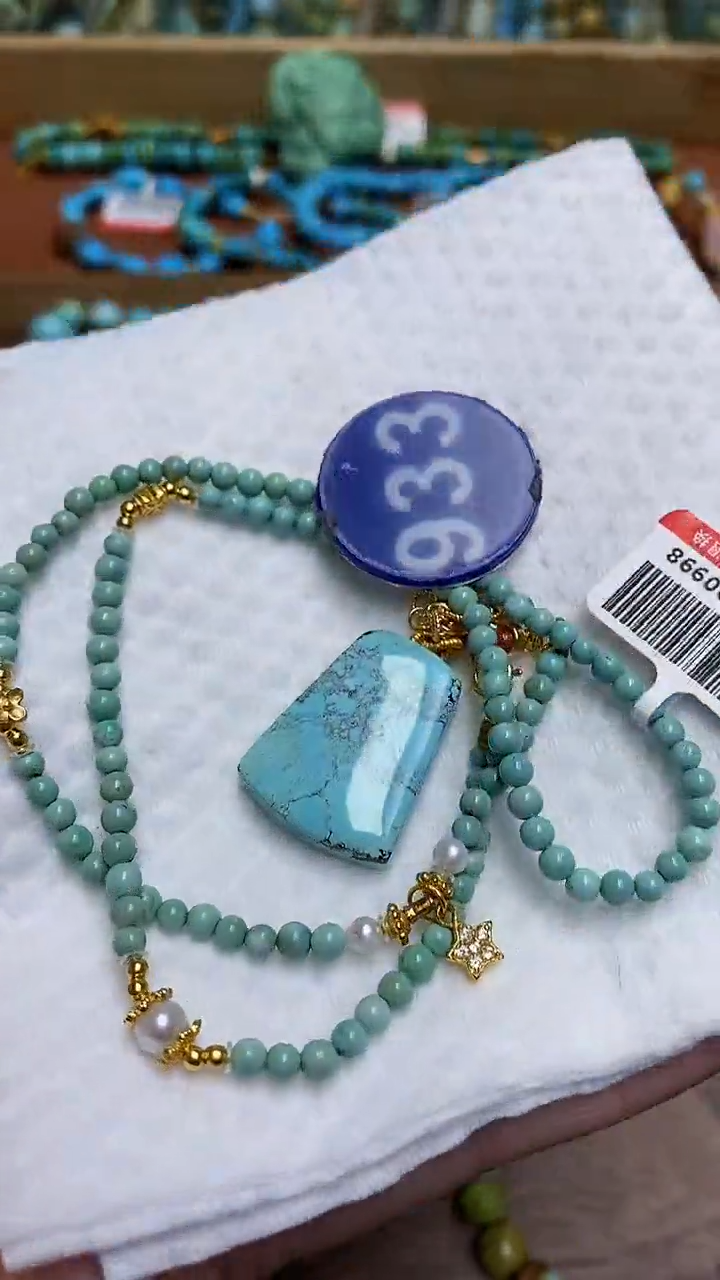 【闪购商品】绿松石项链银S925镶嵌933