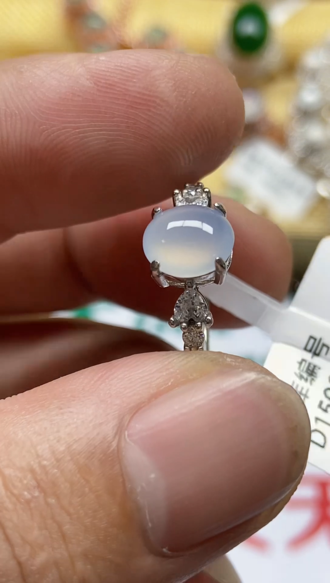 【闪购商品】翡翠戒指银S925镶嵌0000