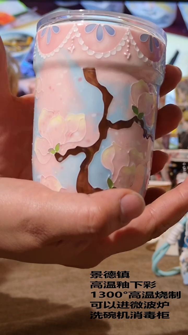 摆件陶景德镇陶瓷手工手绘