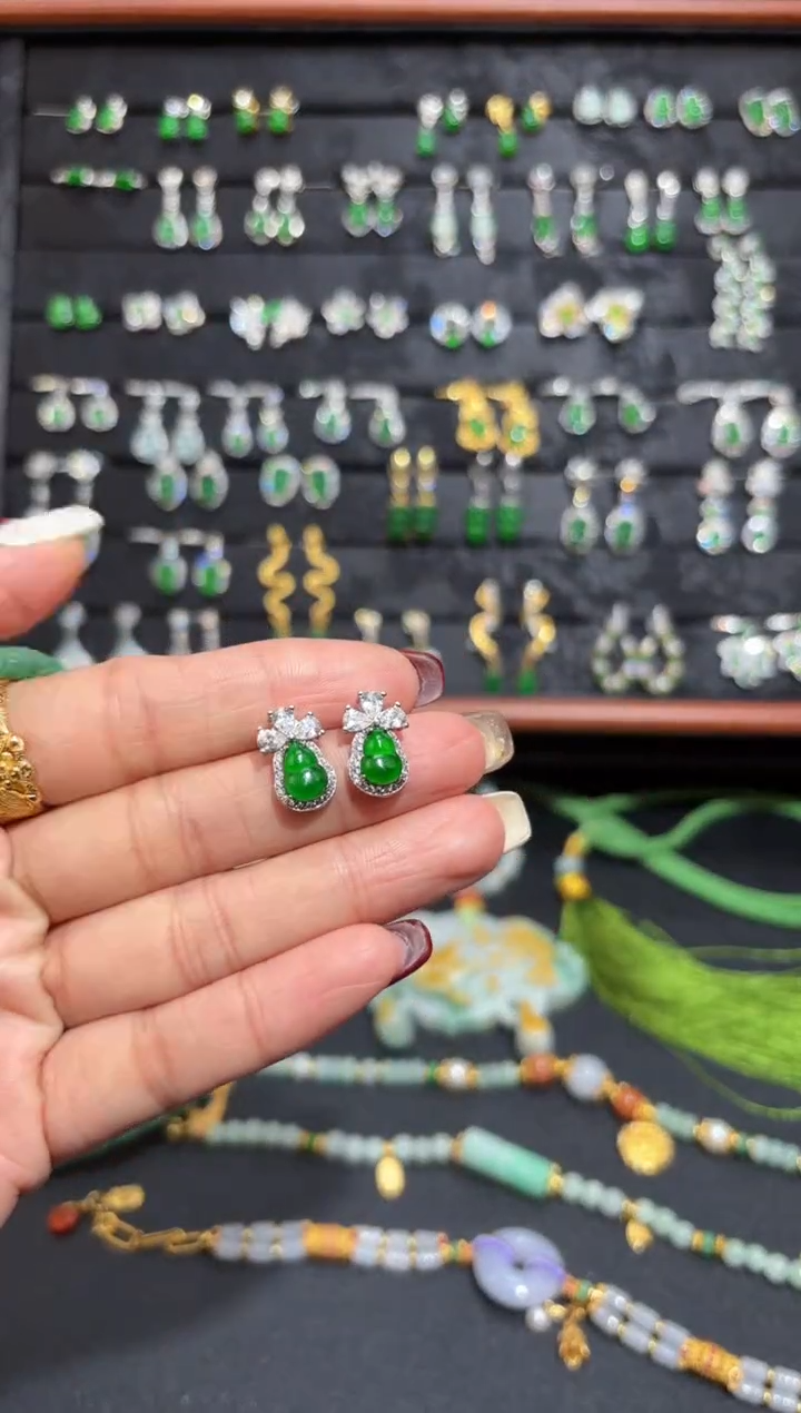 【闪购商品】翡翠颈饰银S925镶嵌葫芦/支持复检/一件