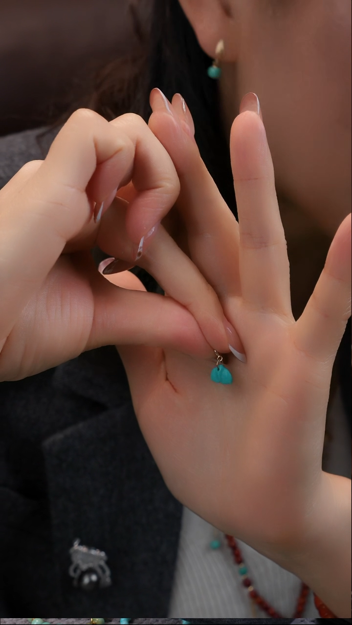 18K金镶嵌绿松石吊坠(不含链)11111