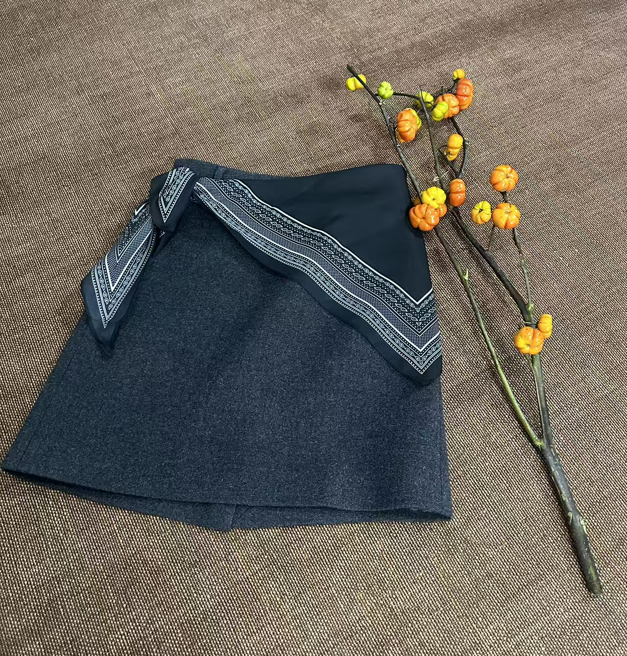 25秋冬新款百搭款显瘦精细羊毛半身裙气质短裙