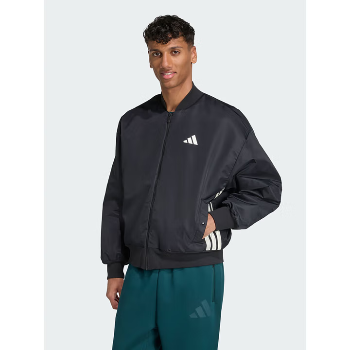 adidas/阿迪达斯新款时尚百搭纯色宽松运动休闲棉服外套JN1825