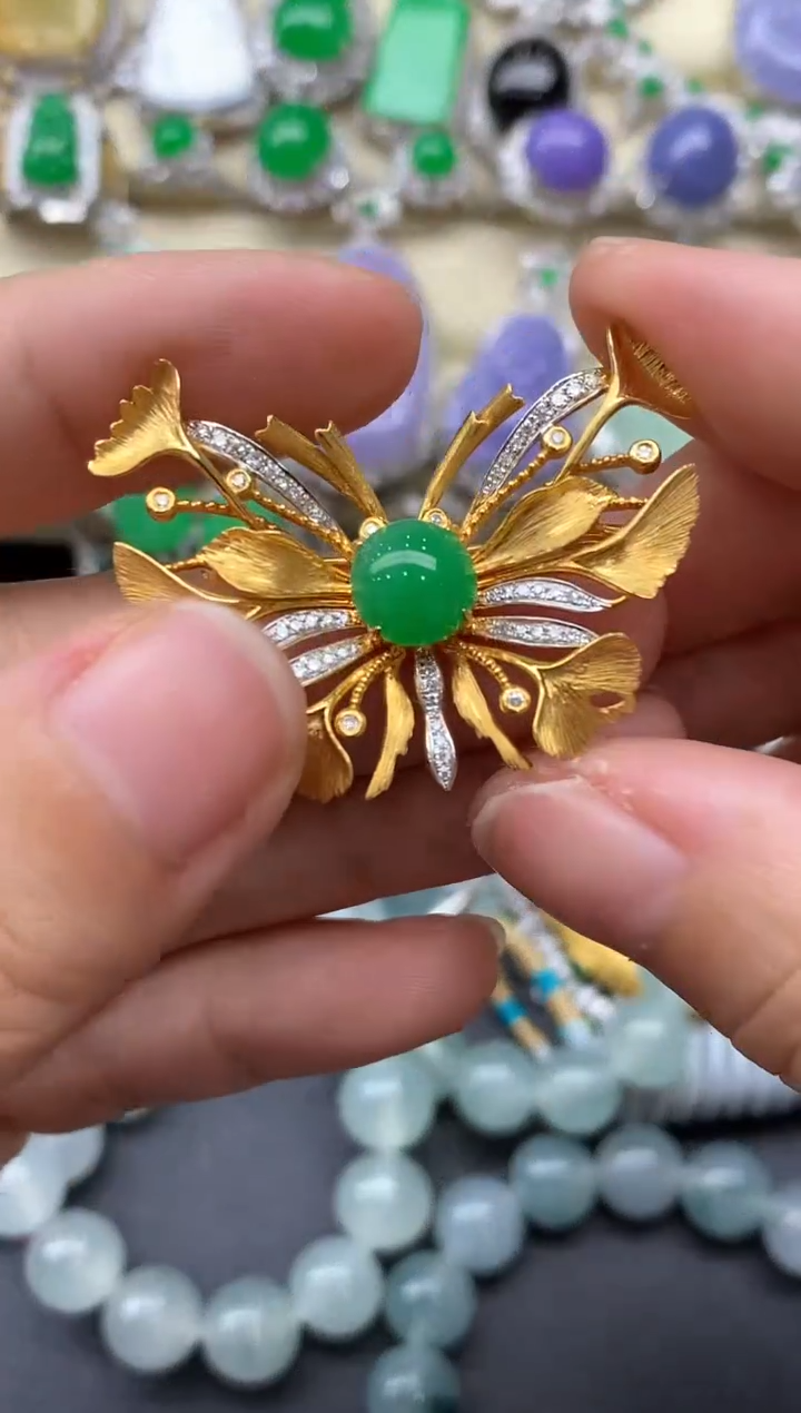 【闪购商品】翡翠颈饰18K金镶嵌570-中国好珍宝