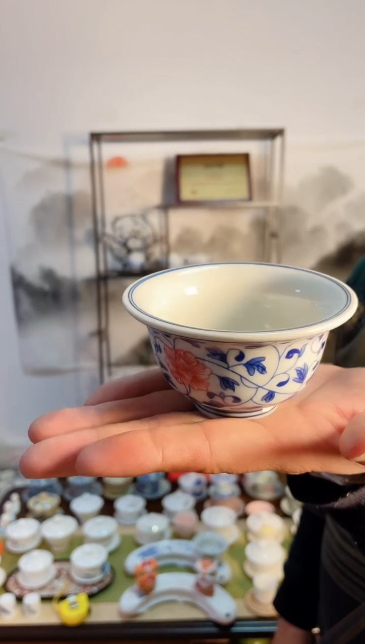 【闪购商品】【瓷心匠物】直播间福利专款缠枝莲压手杯