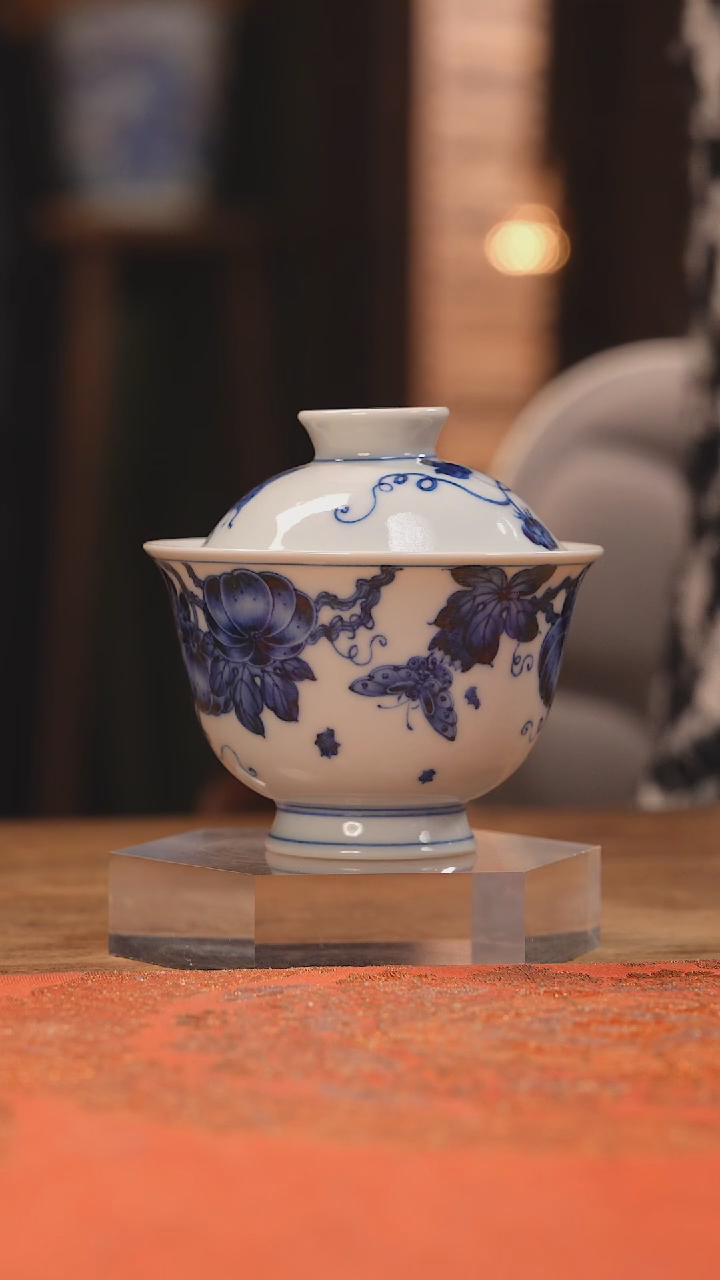 【闪购商品】杯团窑 瓜瓞绵绵盖碗